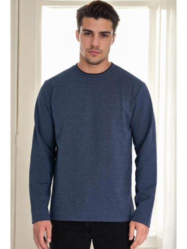 40222 Dewberry Double Crew Neck Mens Sweatshirt-INDIGO