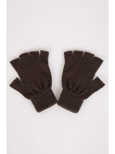 DEFACTO Men's Cropped Knitted Gloves