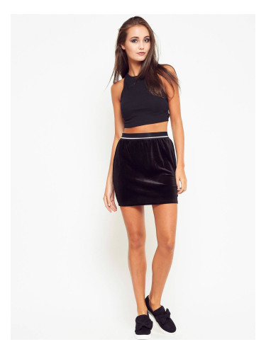 Black velour skirt