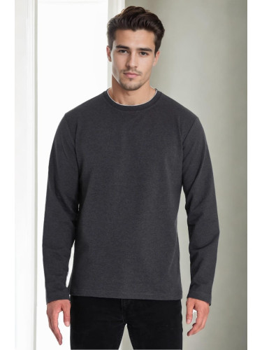 40222 Dewberry Double Crew Neck Mens Sweatshirt-ANTHRACITE