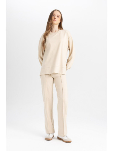 DEFACTO Wide Leg Sweatshirt Fabric Trousers