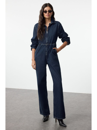 Trendyol Dark Blue Denim Overalls