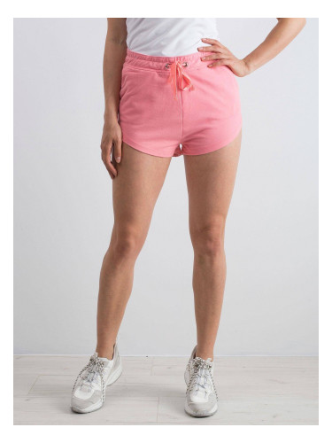 Knitted shorts with pockets pink