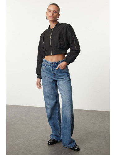 Trendyol Blue High Waist Wide Leg Jeans