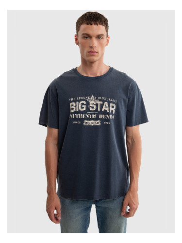 Big Star Man's T-shirt 152434 403 Navy Blue