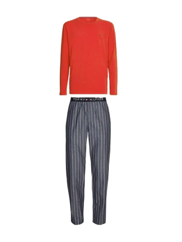 Tommy Hilfiger Pajamas - CN LS PANT WOVEN SET red