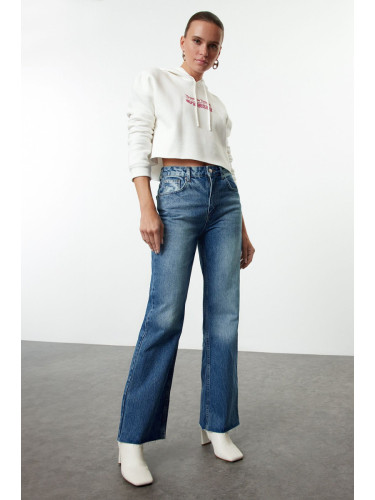 Trendyol Blue More Sustainable High Waist Wide Leg Jeans