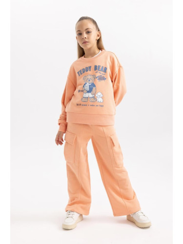 DEFACTO Girls Wide Leg Cargo Sweatpants