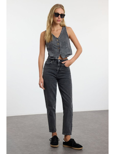 Trendyol Black High Waist Mom Jeans