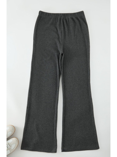 Trendyol Curve Anthracite Flare/Spanish Leg Knitted Trousers