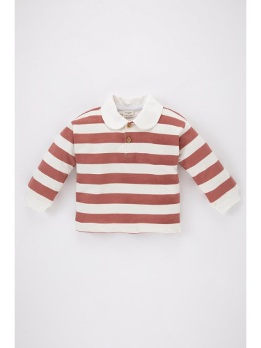 DEFACTO Baby Girl Baby Collar Striped Sweatshirt