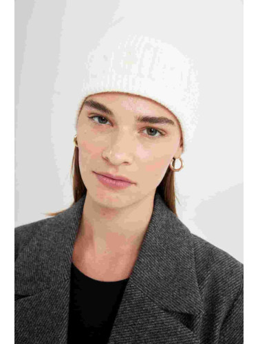 DEFACTO Women's Slogan Knitted Beret