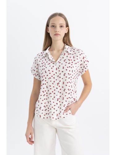 DEFACTO Cool Patterned Short Sleeve Shirt