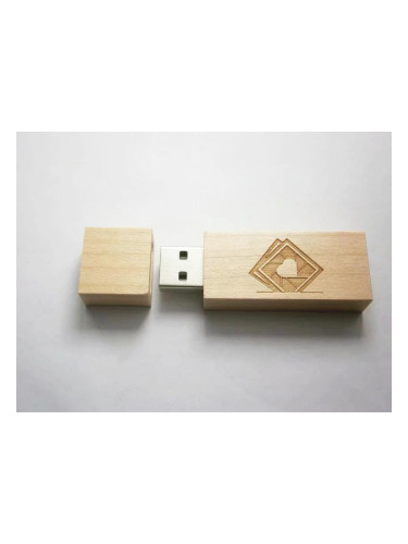 USB памет ESTILLO SD82, 32GB, USB 2.0, Дървена, Без лого