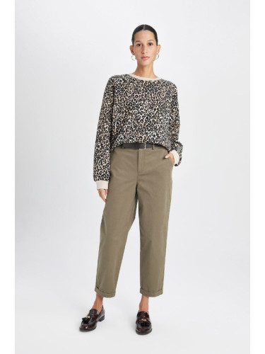 DEFACTO Carrot Fit Pocket High Waist Gabardine Trousers