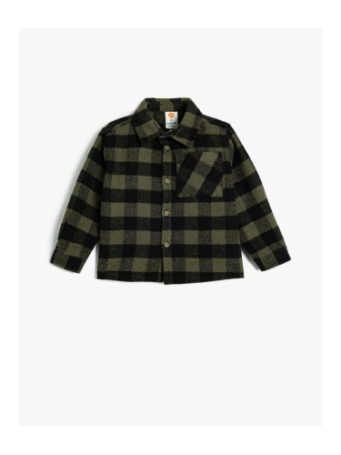 Koton Lumberjack Shirt with Flap Pocket Long Sleeves