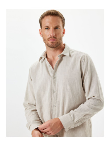 Koton Long Sleeve Shirt Textured Cotton