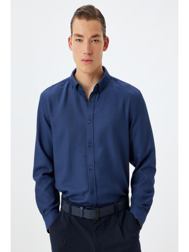 Koton Navy Blue Men's Adult Shirt