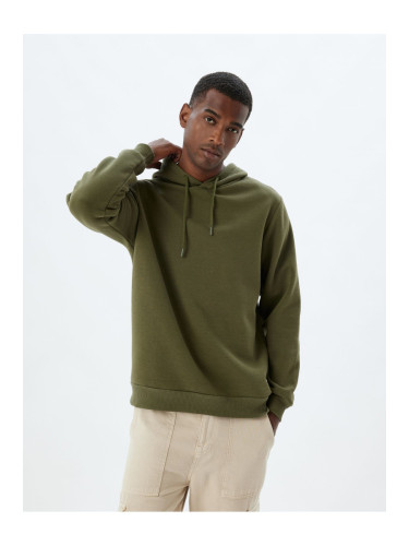 Koton Raised Cotton Basic Hooded Sweatshirt