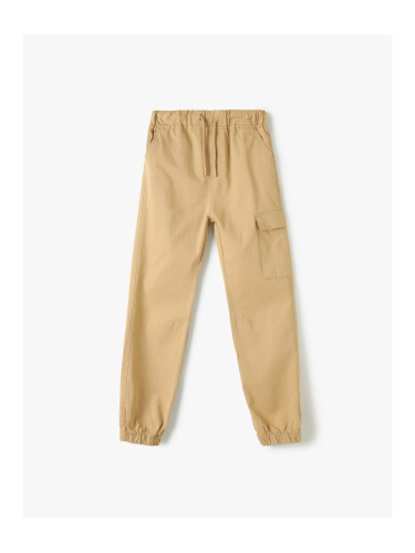 Koton Boy's Beige Canvas Trousers -