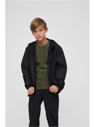 Children's summer windbreaker with front zipper black