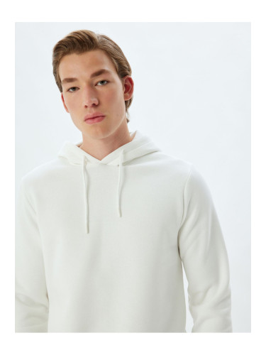 Koton Raised Cotton Basic Hooded Sweatshirt