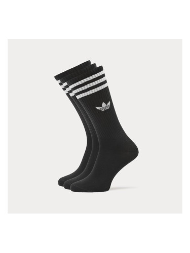 Adidas Чорапи 3-Pack Solid Socks High Crew дамски Аксесоари Чорапи IL5015 Черен