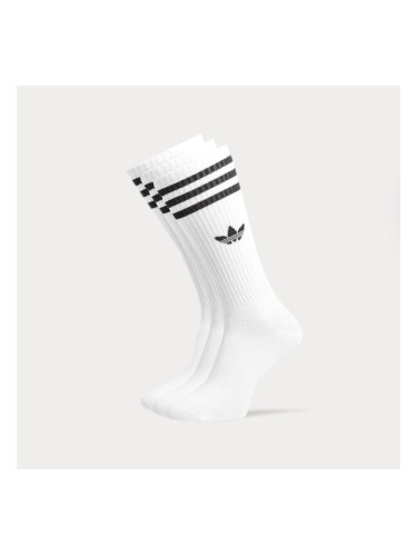 Adidas Чорапи 3-Pack Solid Socks High Crew дамски Аксесоари Чорапи IJ0734 Бял