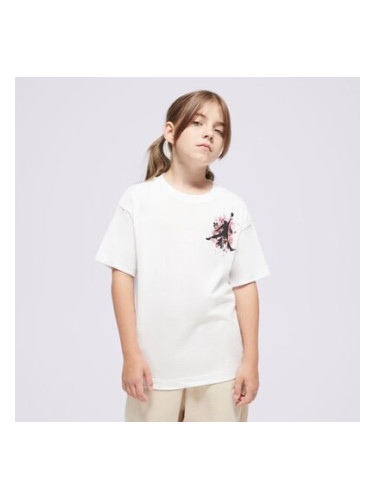 Jordan Тениска Jdg Floral Jumpman Ss Tee Girl детски Дрехи Тениски 45D450-001 Бял