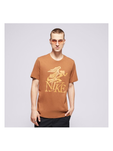 Nike Тениска M Nsw Tee Club Ssnl Lbr мъжки Дрехи Тениски FZ7985-281 Кафяв