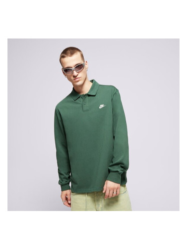 Nike Тениска Тип Поло M Nk Club Knit Ls Тениска Ти мъжки Дрехи Тениски FQ3417-323 Зелен