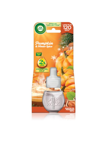 Air Wick Pumpkin & Winter Spice електрически уред за освежаване на въздуха пълнител 19 мл.