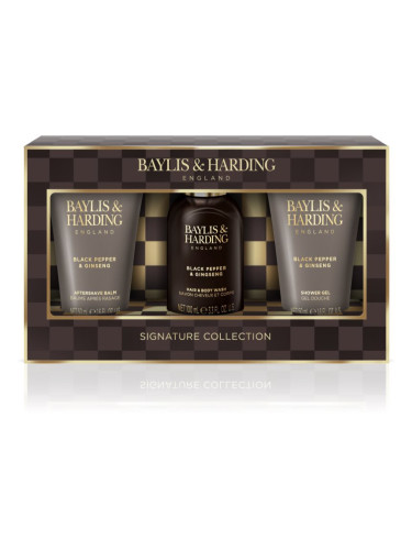 Baylis & Harding Black Pepper & Ginseng подаръчен комплект Mini Trio (за лице, тяло и коса) за мъже