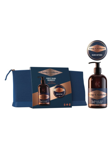 Gillette King C. Perfect Beard Regimen Kit подаръчен комплект (за мъже)