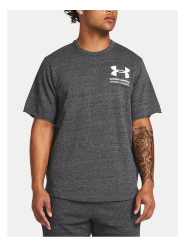 Under Armour UA Rival Terry SS Colorblock T-shirt Siv