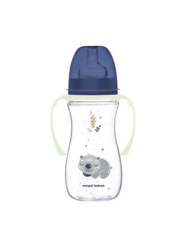 Canpol babies Sleepy Koala Easy Start Anti-Colic Bottle Blue 12m+ Бебешко шише за деца 300 ml