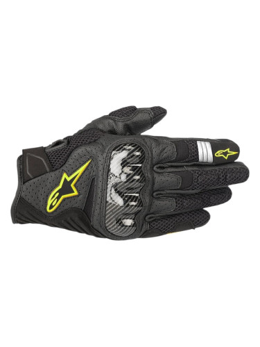 Alpinestars SMX-1 Air V2 Gloves Black/Yellow Fluo S Ръкавици