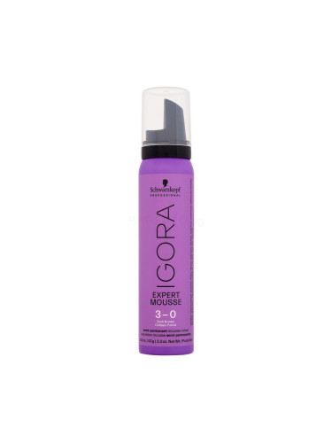 Schwarzkopf Professional Igora Expert Mousse Боя за коса за жени 100 ml Нюанс 3-0 Dark Brown