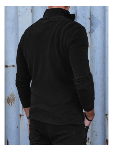 Men's black zipped sweater Dstreet