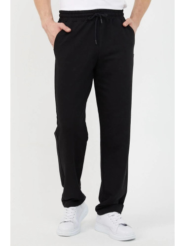 82904 Dewberry Straight Leg Relaxed Cut Mens Sweatpant-BLACK