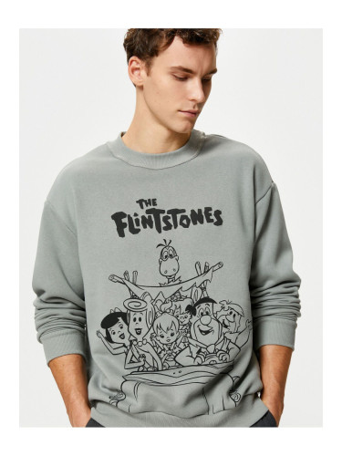 Koton Flintstones Crew Neck Sweat Comfort Fit Licensed Printed