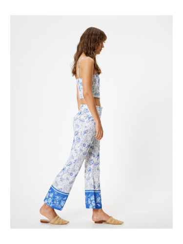 Koton X Melis Ağazat - Floral Trousers with Pockets