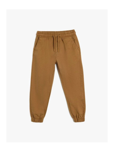 Koton Jogger School Trousers Tied Waist Cotton Pocket