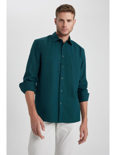 DEFACTO Regular Fit Poplin Long Sleeve Shirt