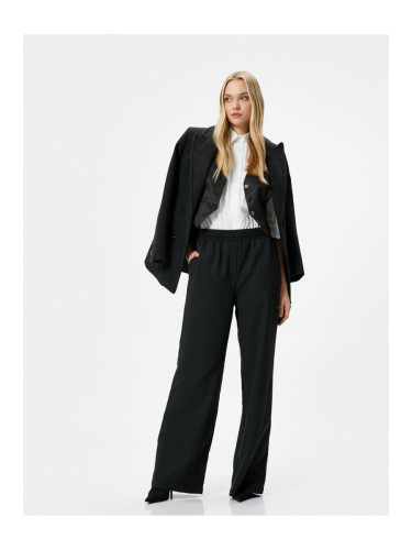 Koton X Şahika Ercümen - Elastic Waist Wide Leg Trousers