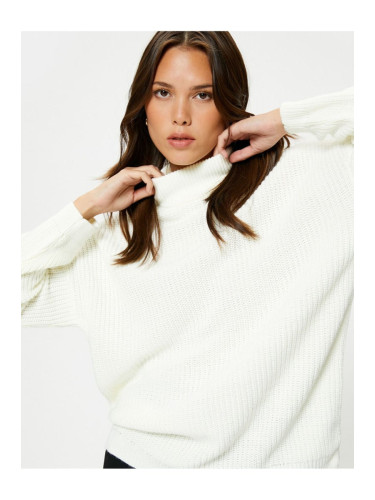 Koton Oversize Sweater High Neck Knit Cashmere Textured