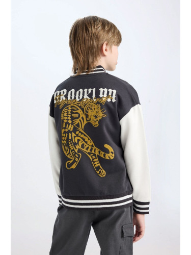 DEFACTO Boys College Collar Bomber Cardigan