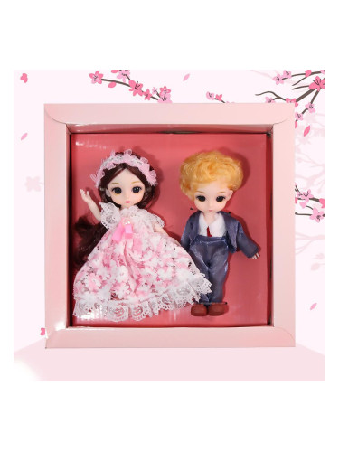 Детски подаръчен комплект с две кукли Младоженци 2379
