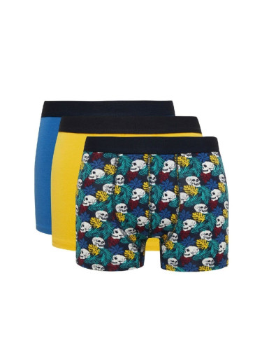 DEFACTO Men's Patterned 3-Pack Boxer