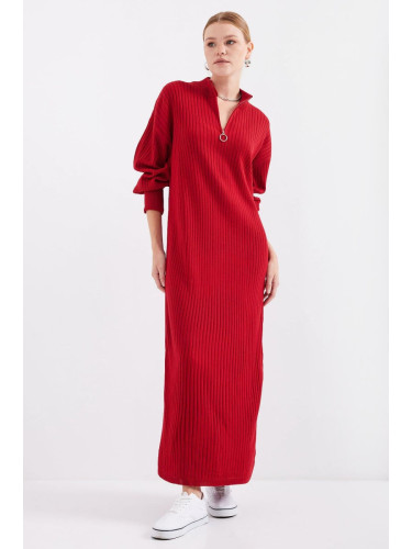 Bigdart 15839 Full-length Knitwear Dress - Red